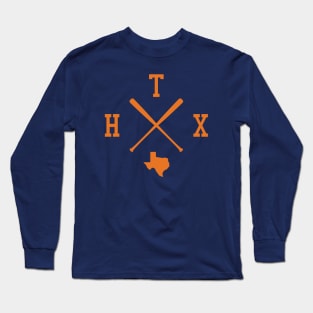 Houston HTX H-Town Baseball Fan Tee: Hit It Out of the Park, Y'all! Long Sleeve T-Shirt